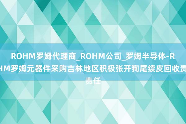 ROHM罗姆代理商_ROHM公司_罗姆半导体-ROHM罗姆元器件采购吉林地区积极张开狗尾续皮回收责任